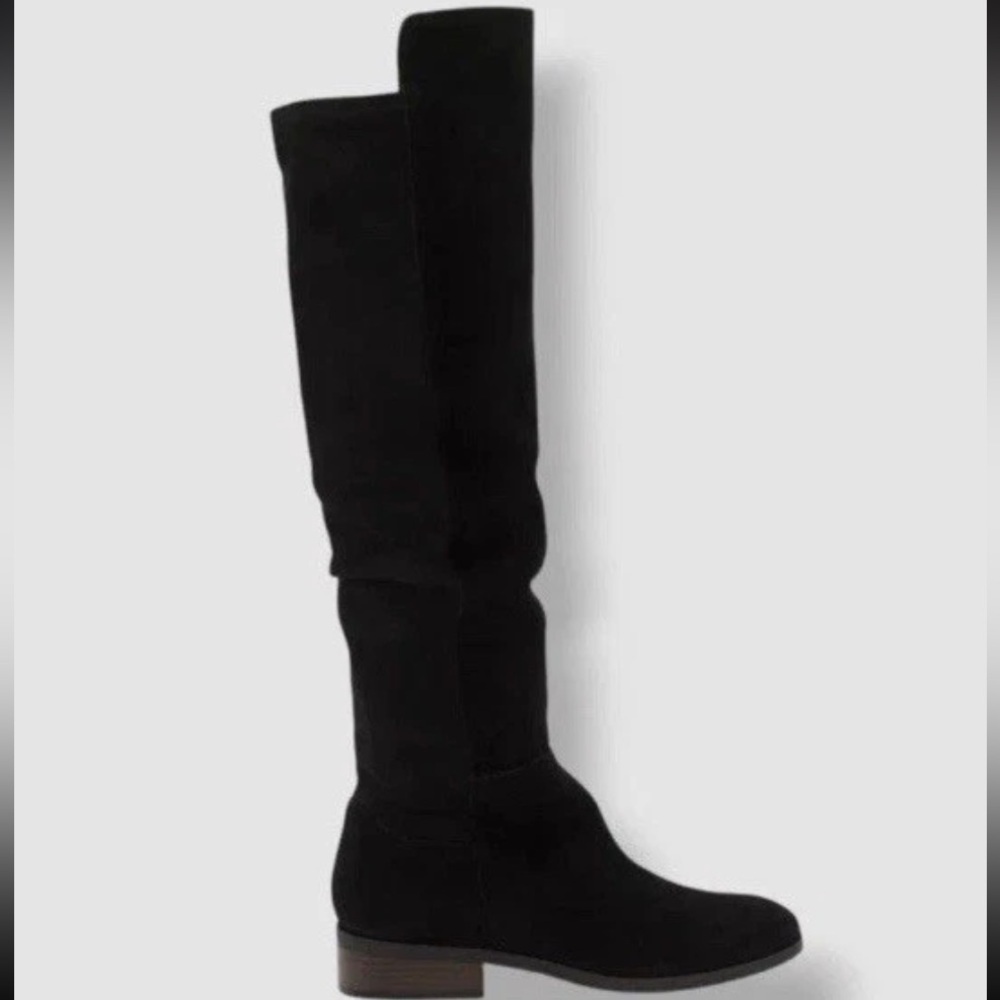 Lucky Brand Calypso Over The Knee Slouchy  Boots Black Suede Size 8.5